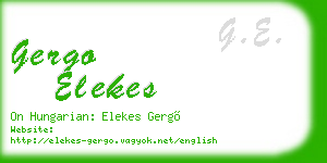 gergo elekes business card