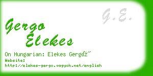 gergo elekes business card